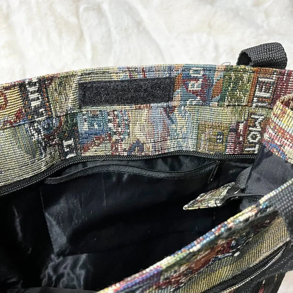 Vintage Pioneer Express Route 66 Tapestry Canvas Tote‎ NWOT